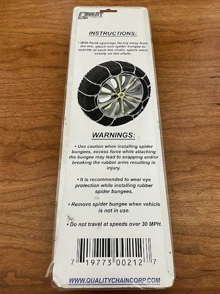 Tire Chain - Quality Chain 0212 Rubber Spider Bungee