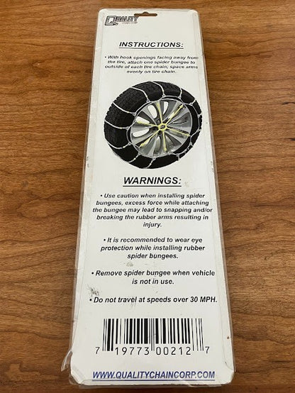 Tire Chain - Quality Chain 0212 Rubber Spider Bungee