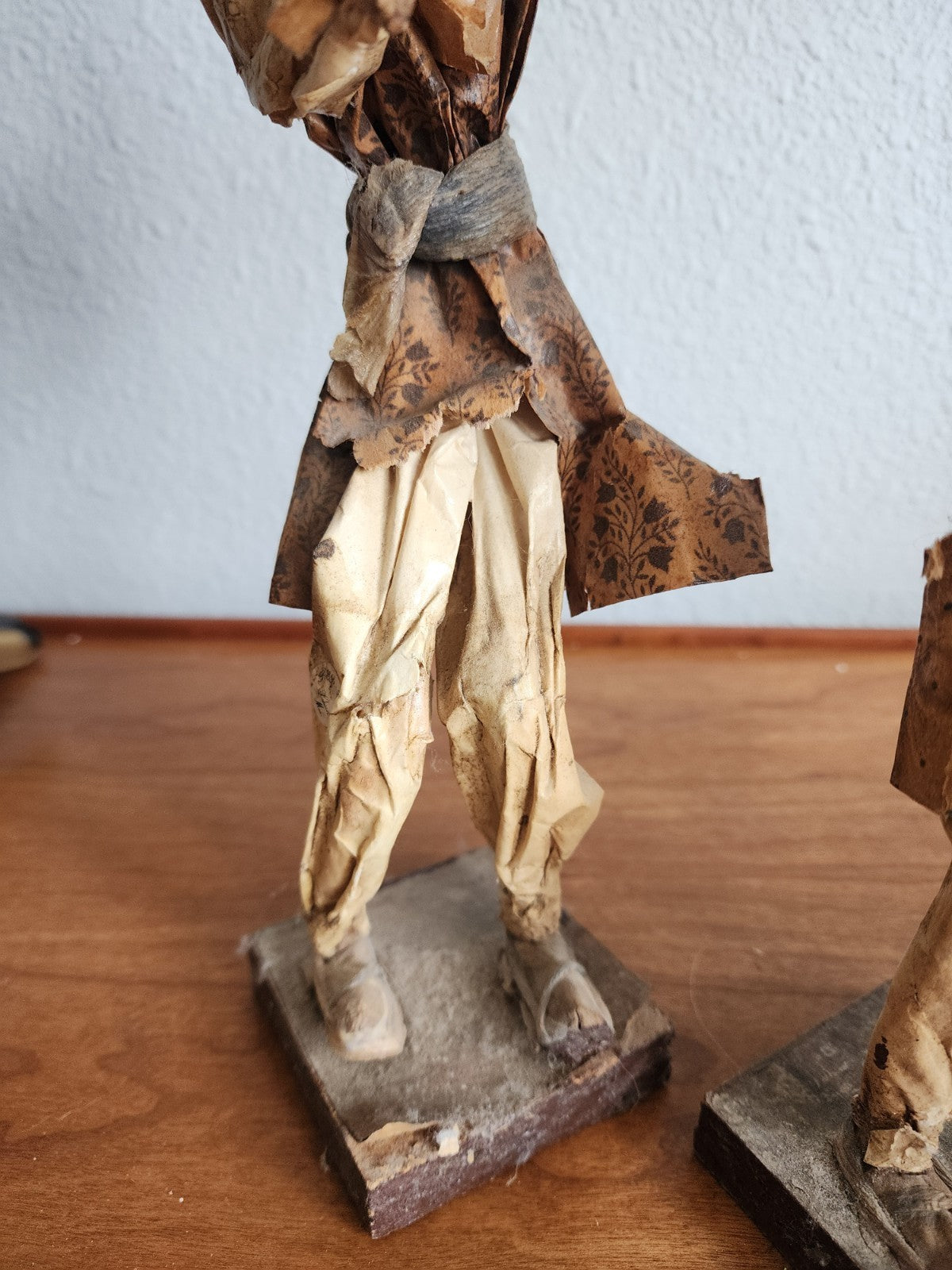 Folk Art Paper Mache Dolls - Violin & Pig