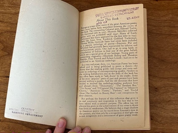 100 AMERICAN POEMS Edited By Selden Rodman