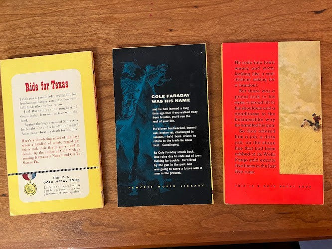 GOLD MEDAL PULP WESTERNS by William Heuman - lot of 3