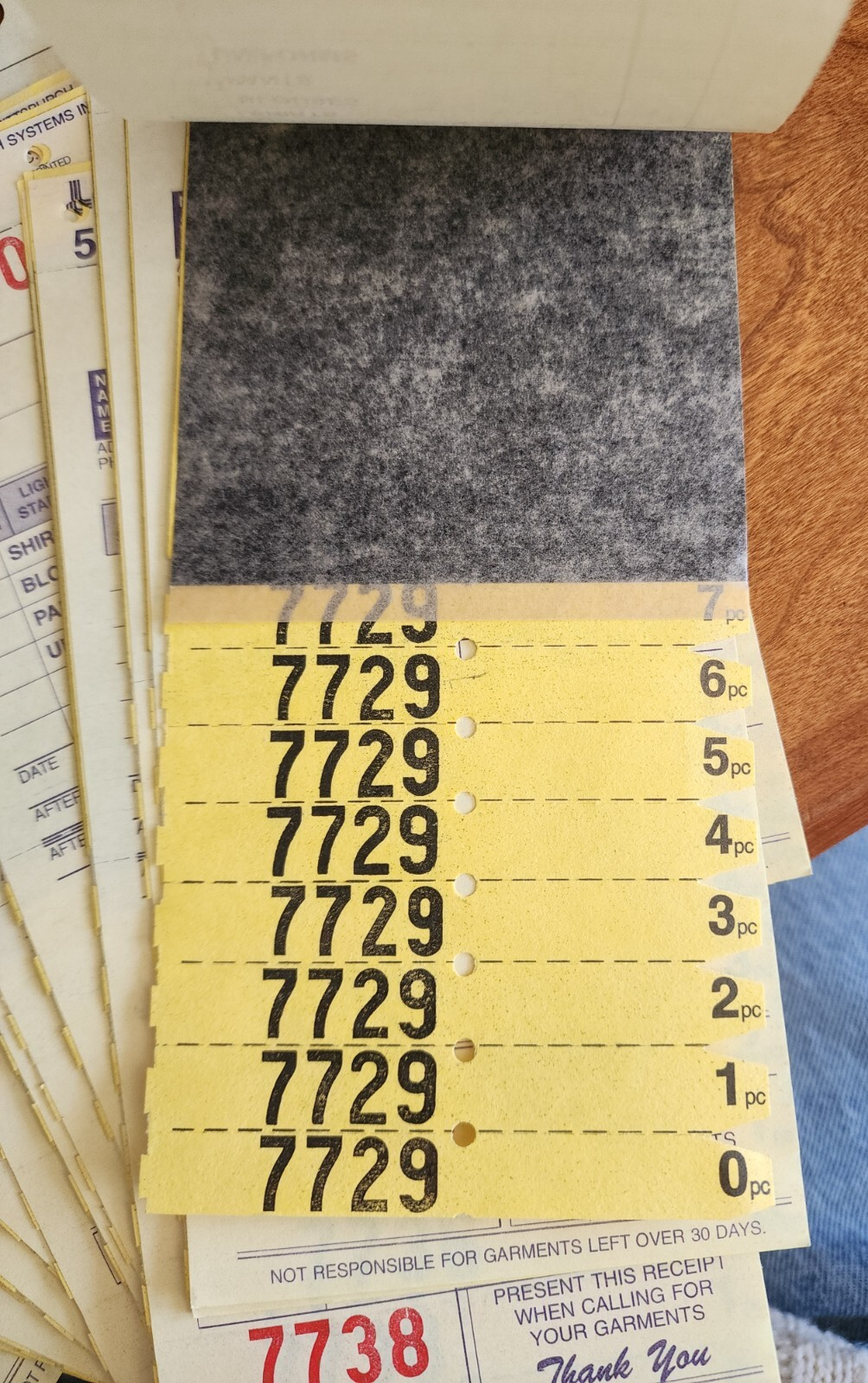 30 Vintage Dry Cleaning Order Forms