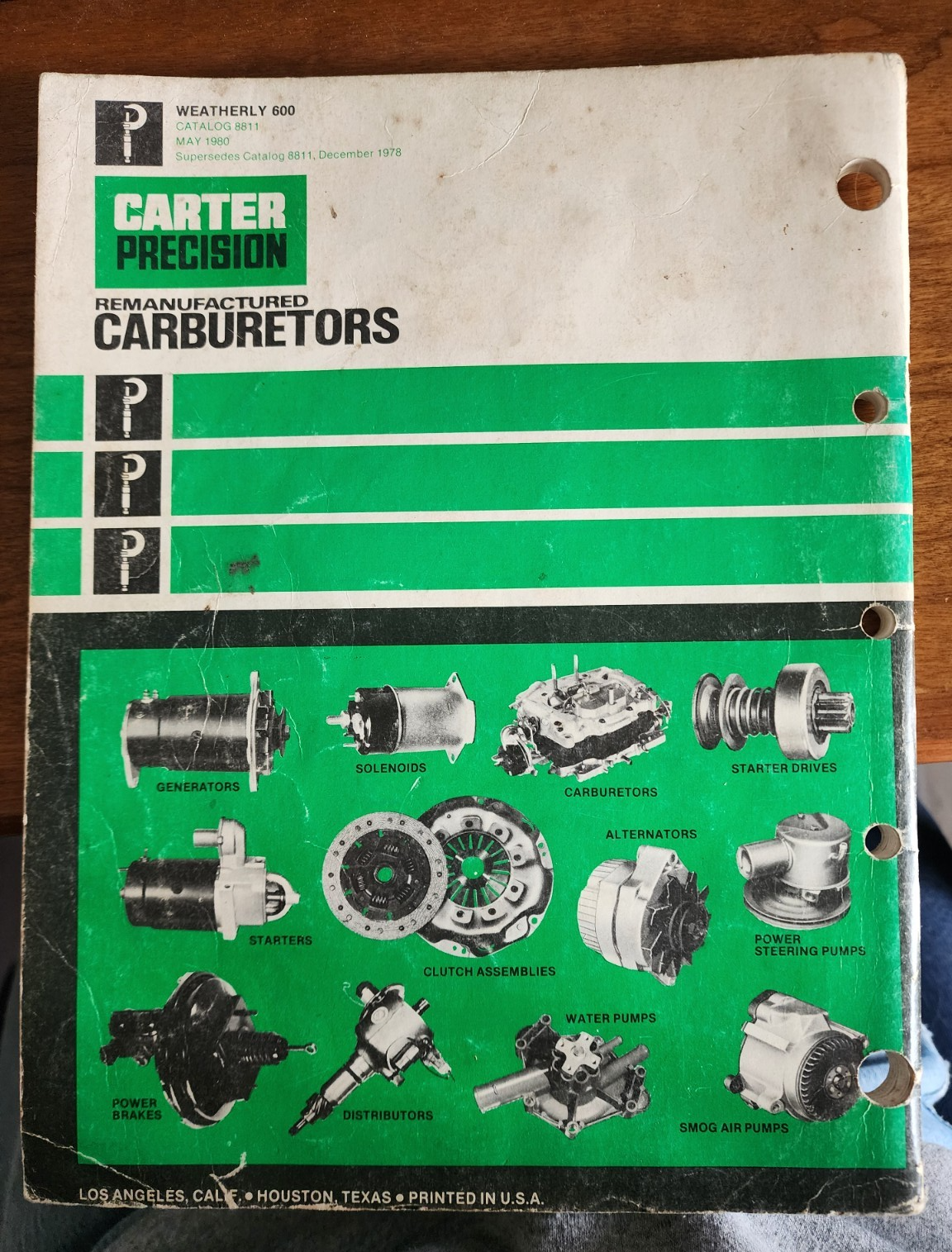 Carter Precision Remanufactured Carburetors Catalog 8811, 1980