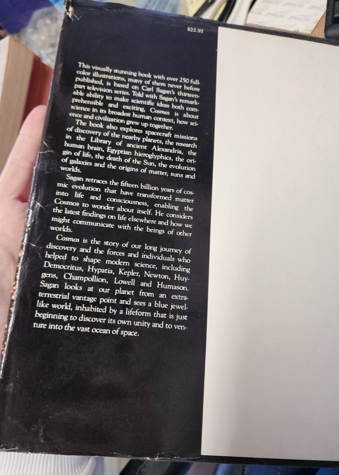 Cosmos By Carl Sagan 1980 Hardcover With Dust Jacket