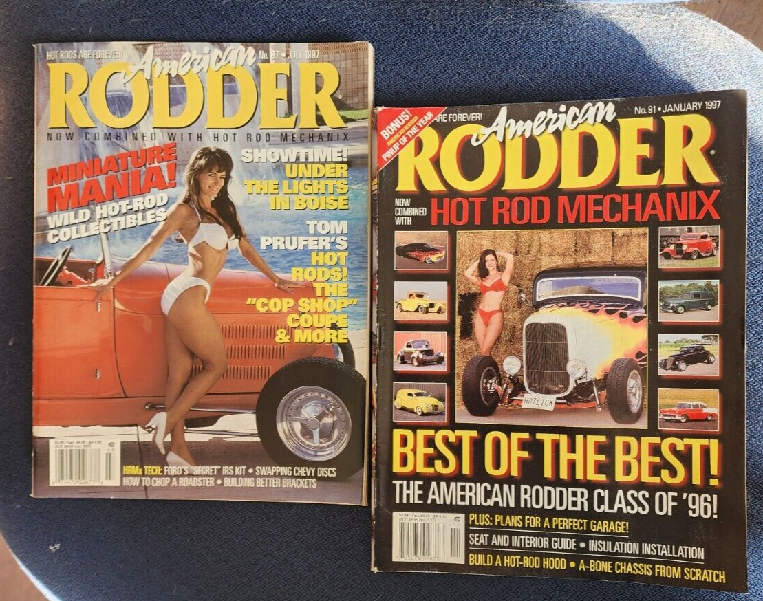 Lot of 2 American Rodder Magazine Hot Rods & Swimsuits 1997 No 97 & 91