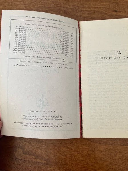 Vtg Pocket Book - CLUNY BROWN by Margery Sharp