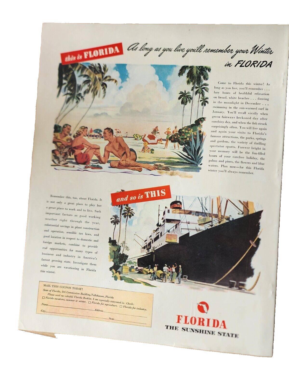 1946 NOVEMBER HOLIDAY MAGAZINE - SANDSAILING