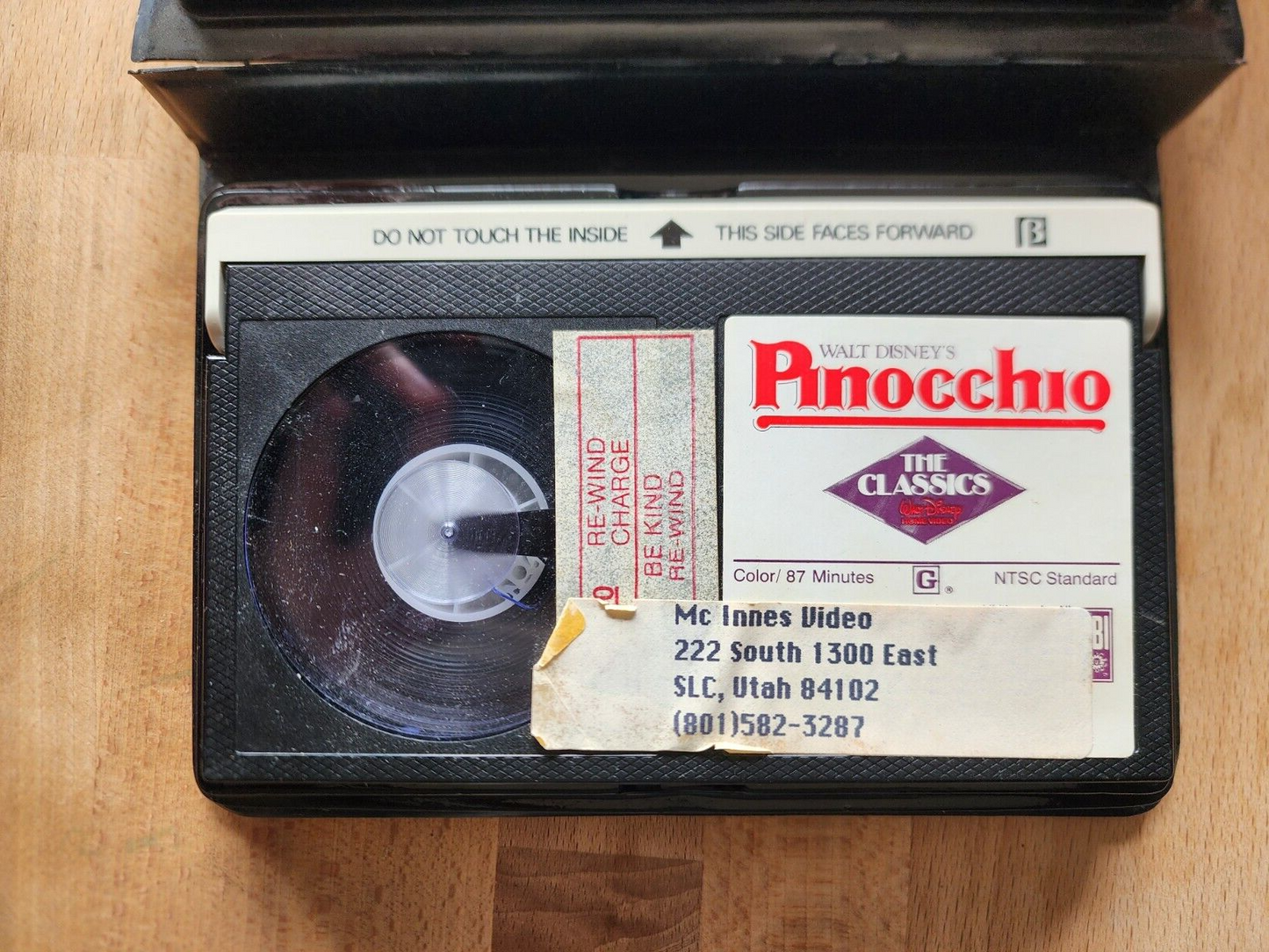 Pinocchio BETA tape Betamax Walt Disney Animation Classic