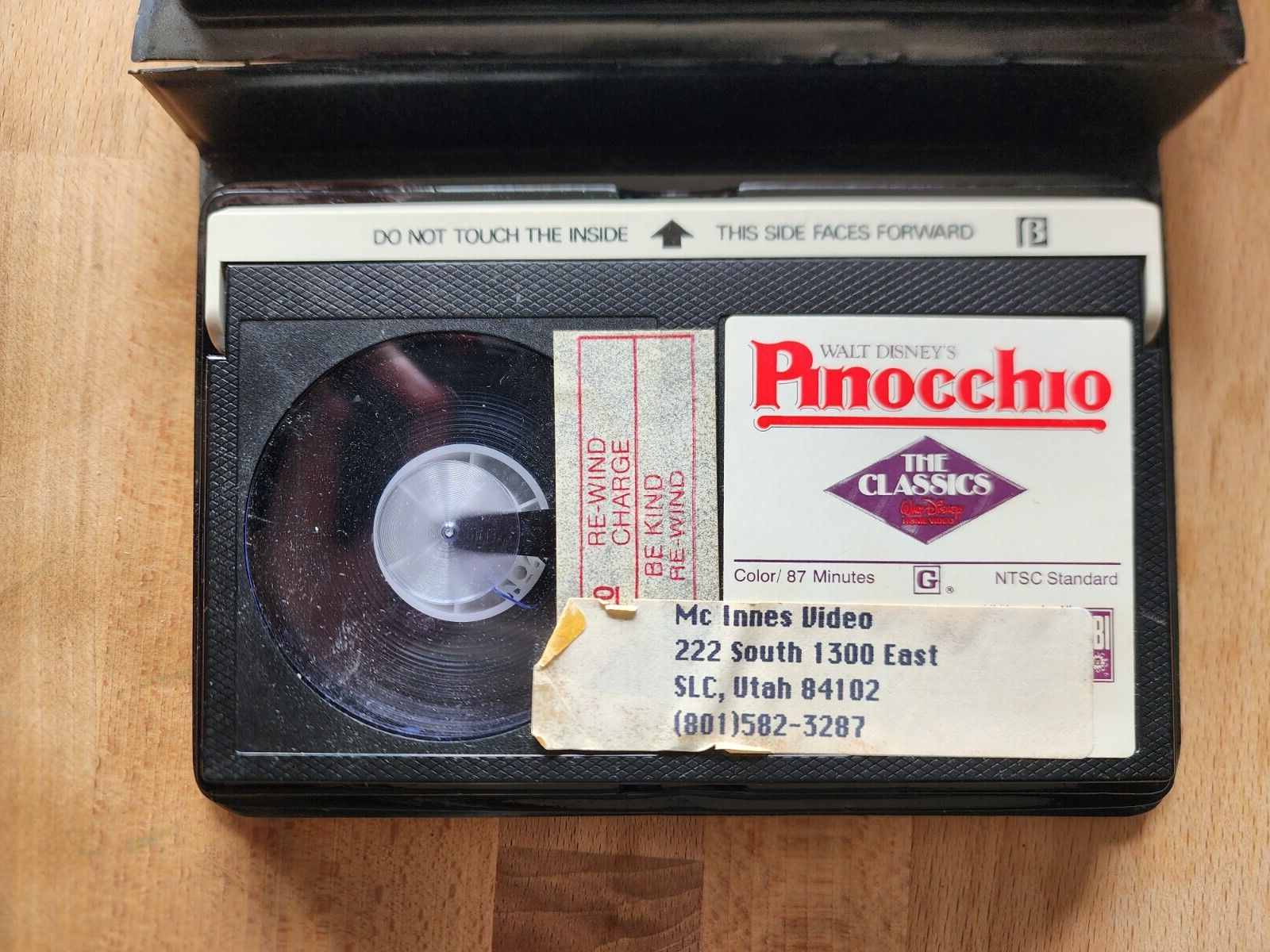 Pinocchio BETA tape Betamax Walt Disney Animation Classic
