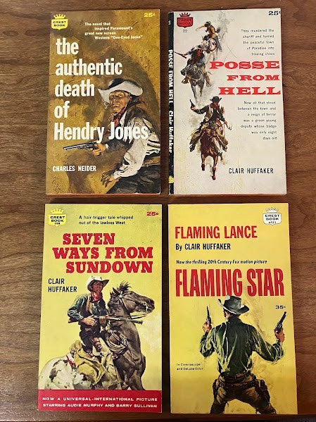 Crest Books: Lot of 4 Western Paperbacks