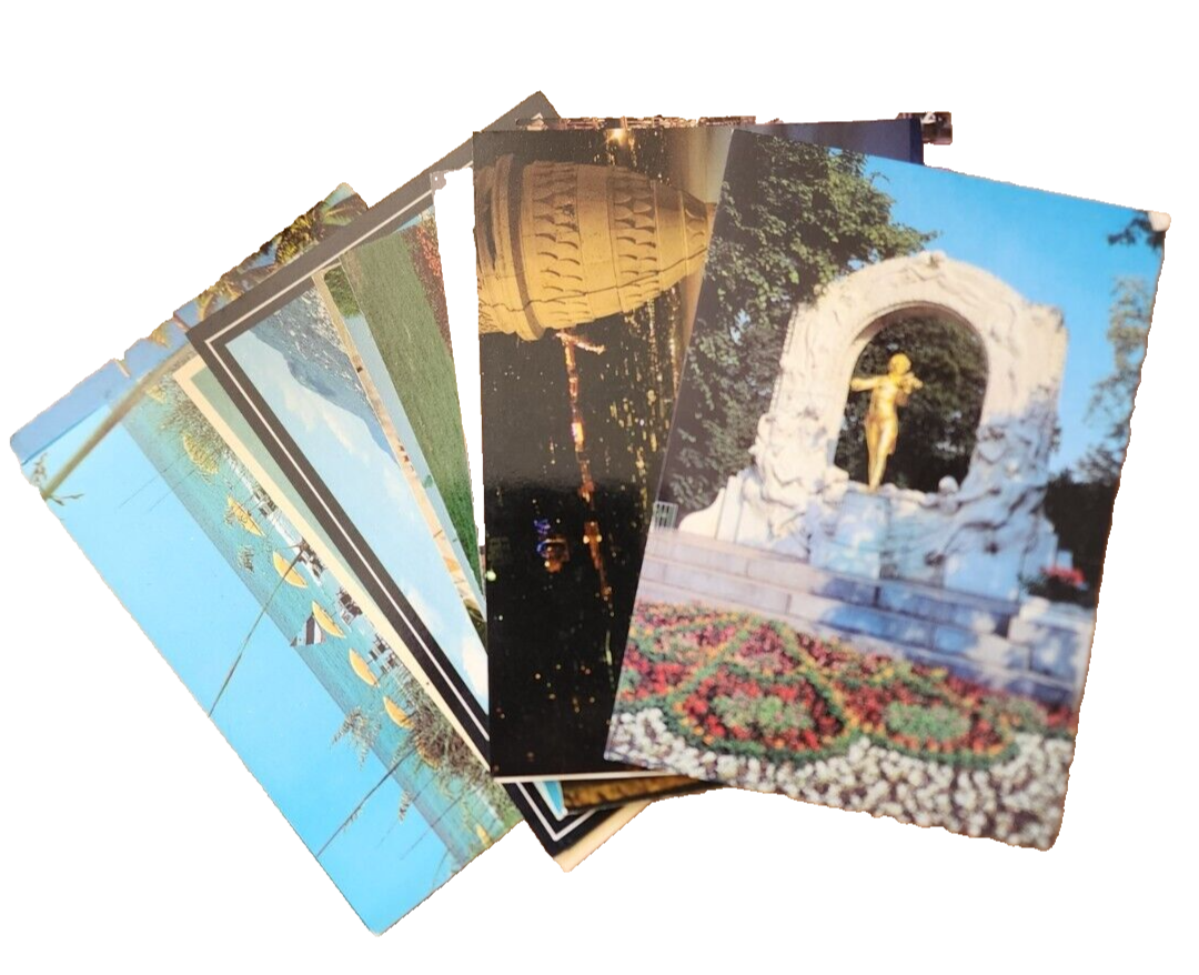 Collection of 16 different unposted postcards from across the word