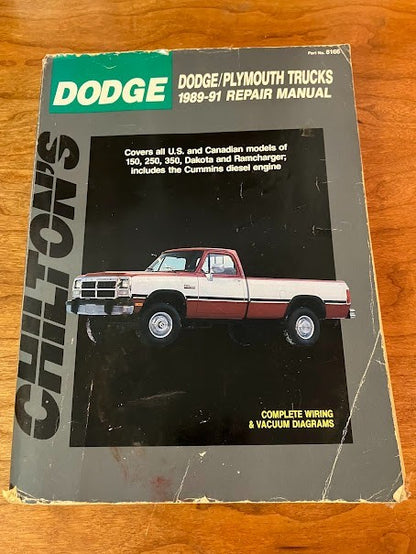 Chilton - Dodge/Plymouth Trucks 1989-91 Repair Manual