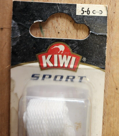 Kiwi Sport Flat White 45" Shoe Laces One Pair 4-6 114 cm