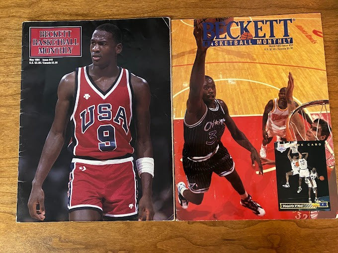 Beckett Basketball Monthly Magazine May 1991 Issue 10 & March 1993 Issue 32