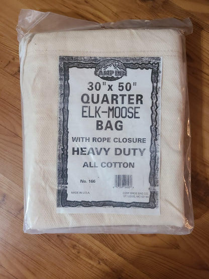 30" x  50" Quarter Elk-Moose BAG with Rope Closure HEAVY DUTY All Cotton