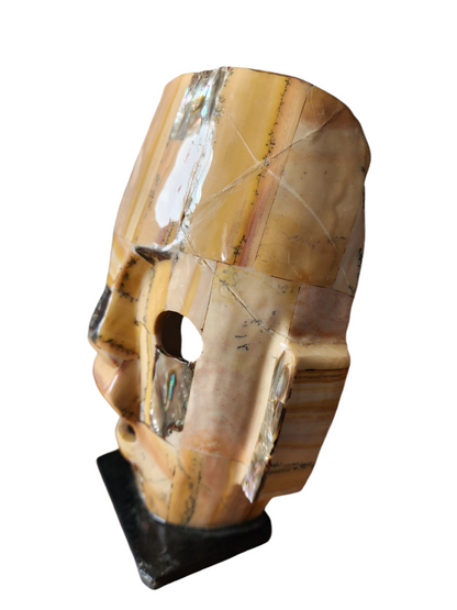 Vtg Free-Standing Mosaic Burial Death Mask 8.5"