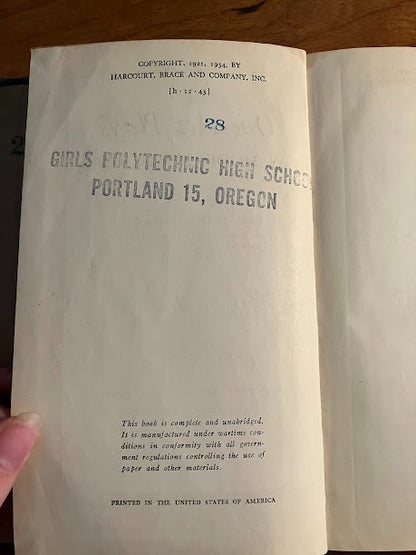 One-Act Plays By Modern Authors - Discarded Library Copy