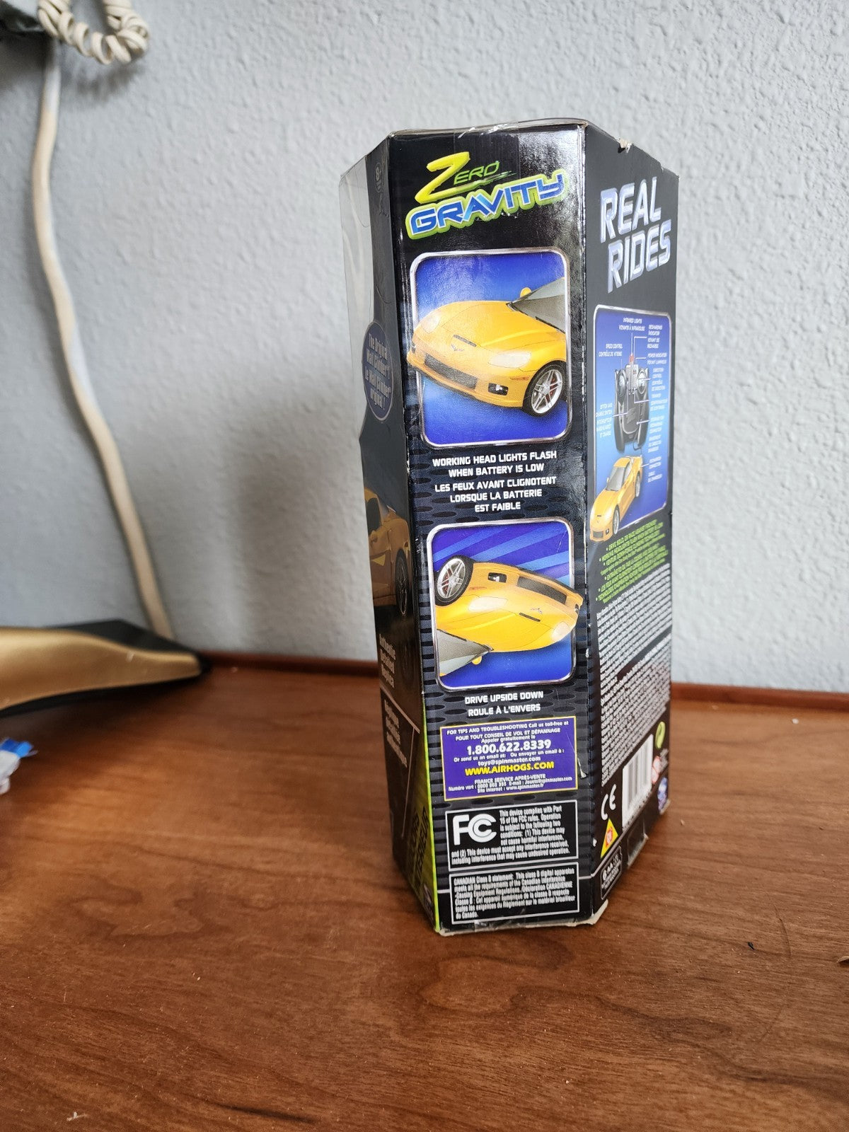 Air Hogs Yellow RC Zero Gravity Real Rides Corvette Z06