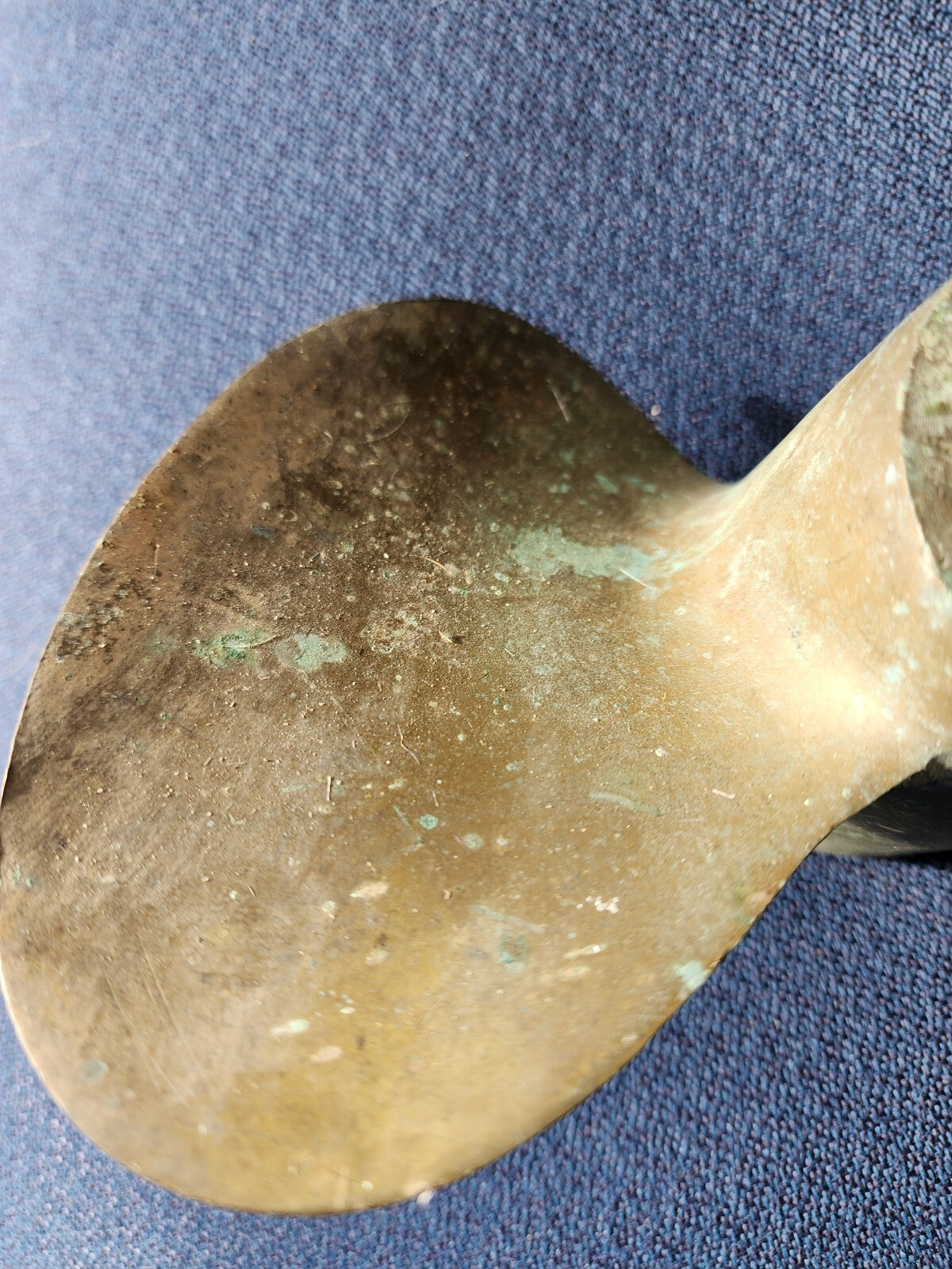 2 Blade brass Quick Silver boat prop 723586A2-11 Vintage