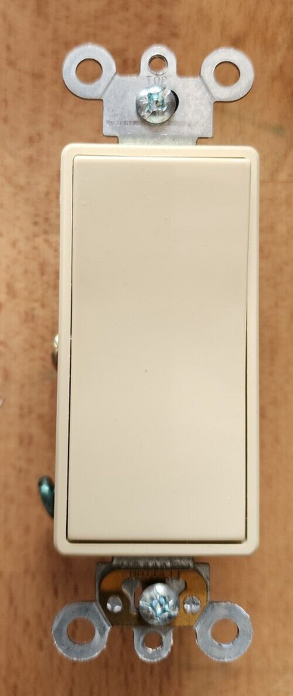 10 Leviton IVORY LIGHTED COMMERCIAL Rocker Light Switches 277V 05621-2I