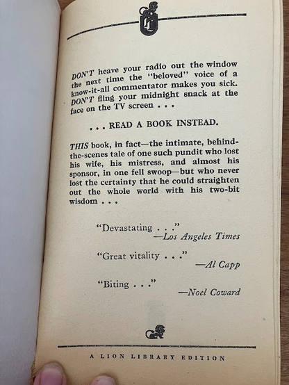 Vtg Paperback - THE ORACLE by Edwin O'Connor