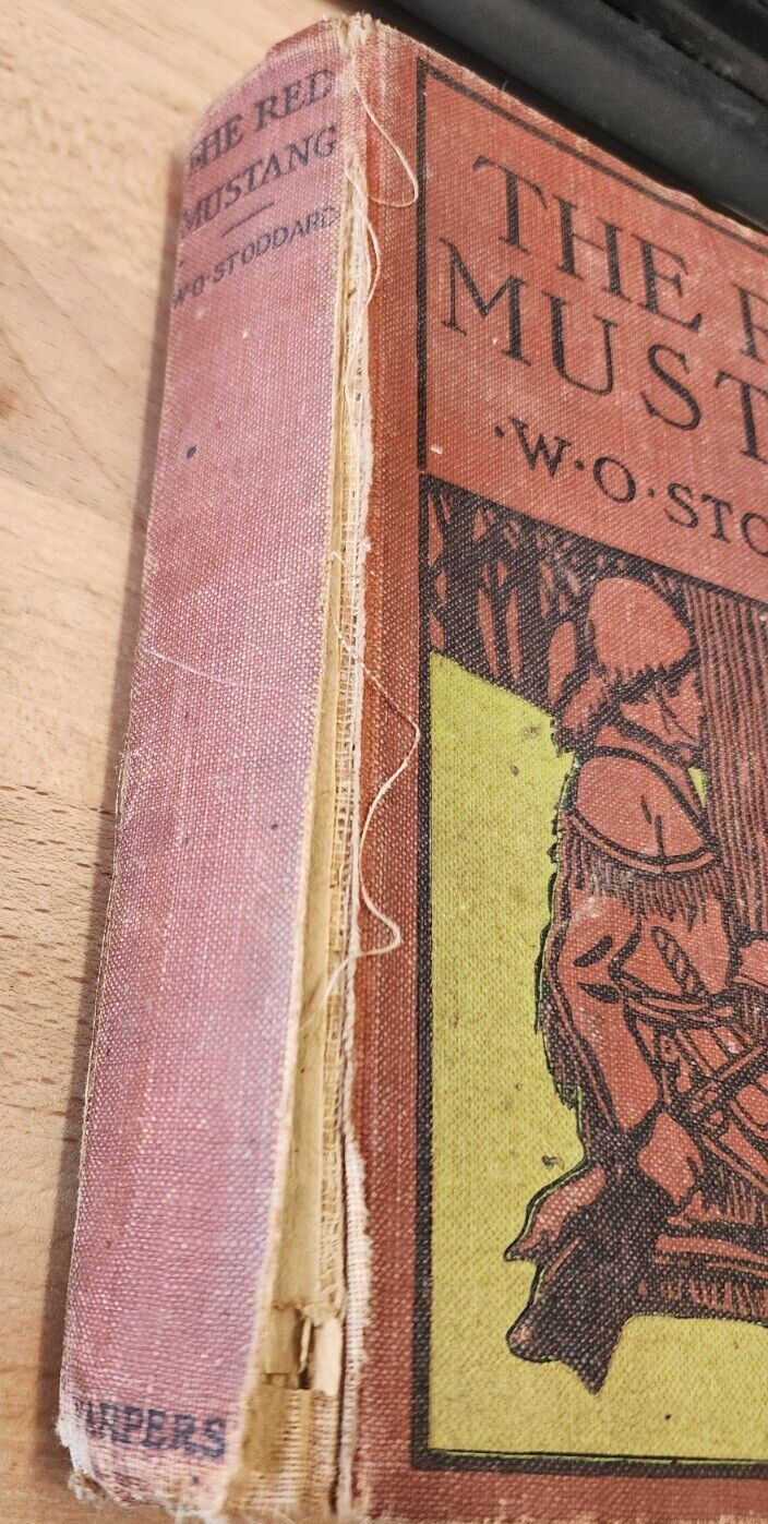 VTG THE RED MUSTANG WO STODDARD HARDCOVER 1890