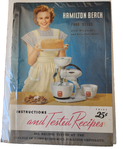 Hamilton Beach Food Mixer Instructions And Tested Recipes 1948