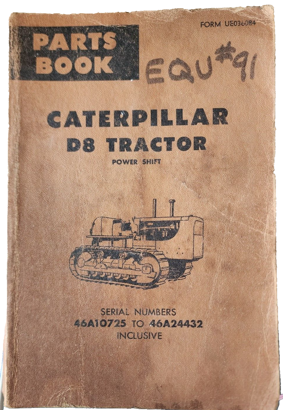 CATERPILLAR D8 TRACTOR POWER SHIFT PARTS BOOK 1970 - 46A10725-UP