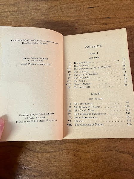 Bantam Books - Scaramouche by Rafael Sabatini