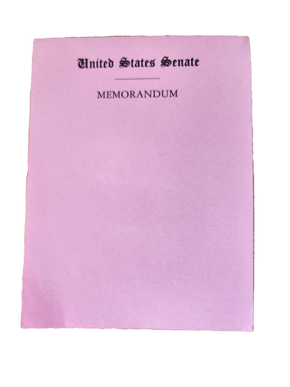 United states senate memorandum 4.5" x 5" notepad