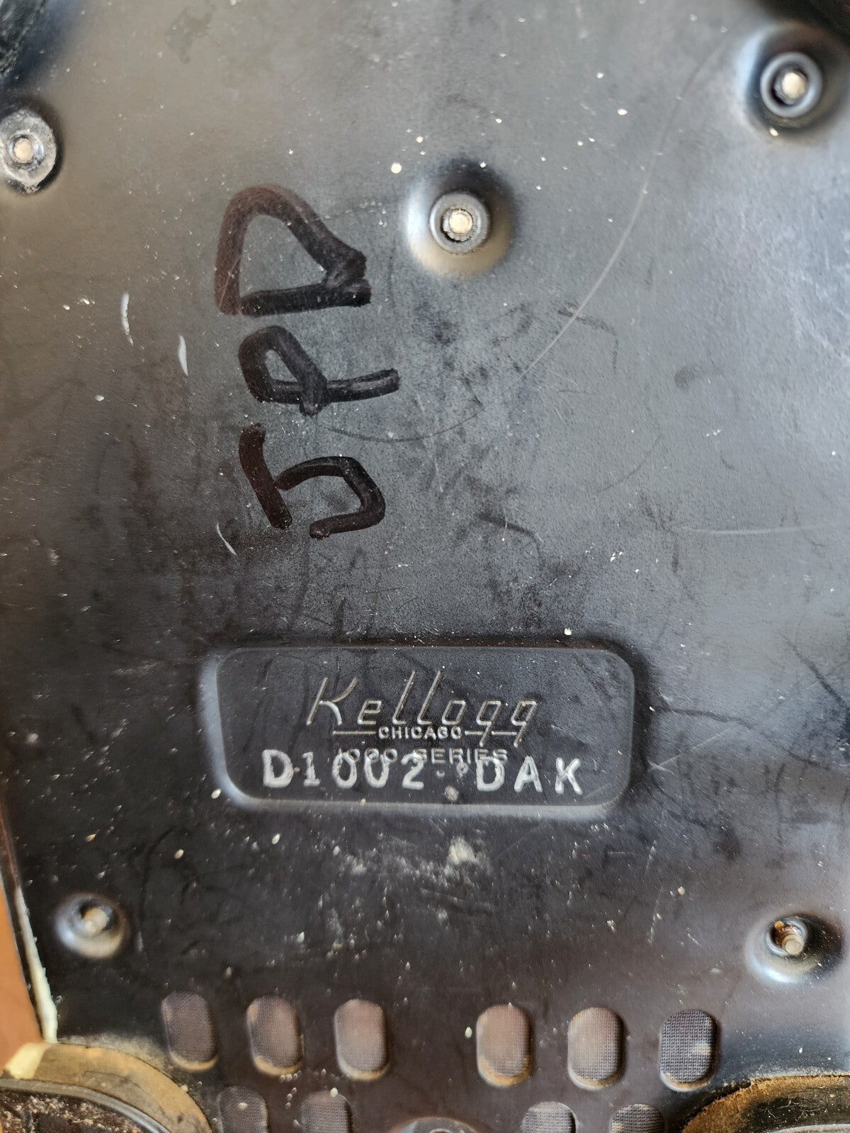 Vintage Kellogg 1000 Series D1002 DAK Black Red Bar Rotary Dial Wall Phone