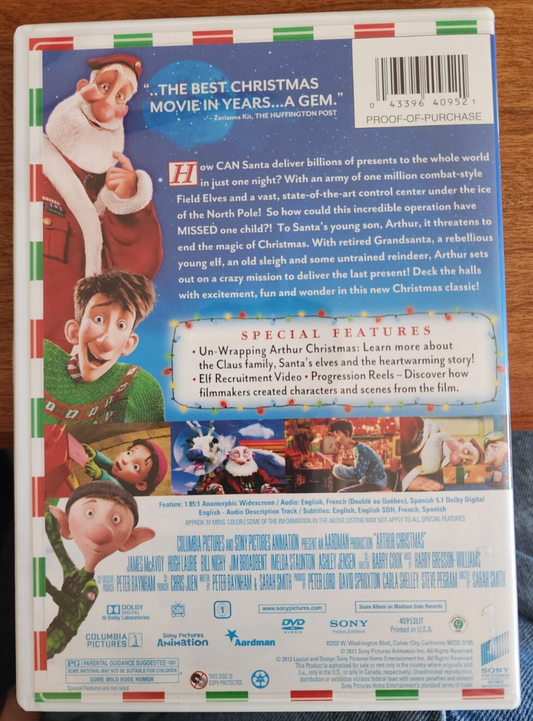 Arthur Christmas - Operation Santa Claus Is Coming To Town DVD