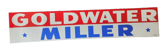 Goldwater Miller in Bumper Sticker Presidential Candidate Sticker