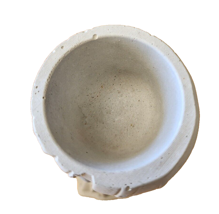 Girl with cat dustpan basket bucket flowerpot ashtray