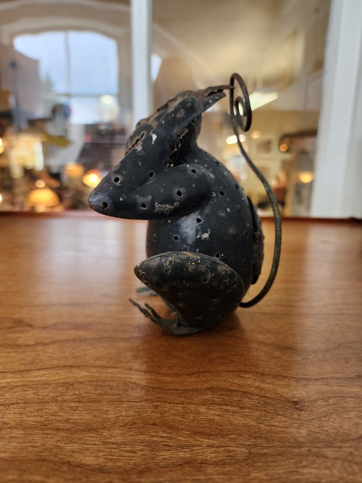 Metal 6" Monkey "Hear No Evil" Candle Holder