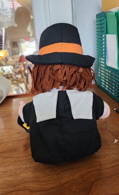 VTG Pilgrim Pals Plush Doll Gibson Greetings 1996 Boy Thanksgiving 16"