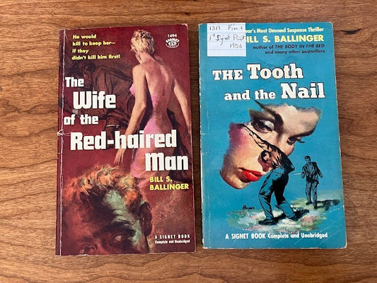 Vtg Paperbacks by Bill S. Ballinger - lot of 2