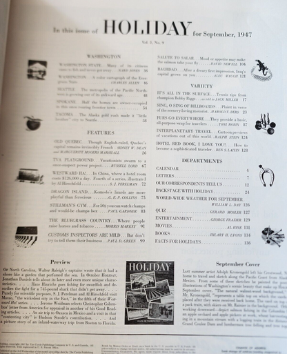 1947 SEPTEMBER HOLIDAY MAGAZINE - STATE OF WASHINGTON