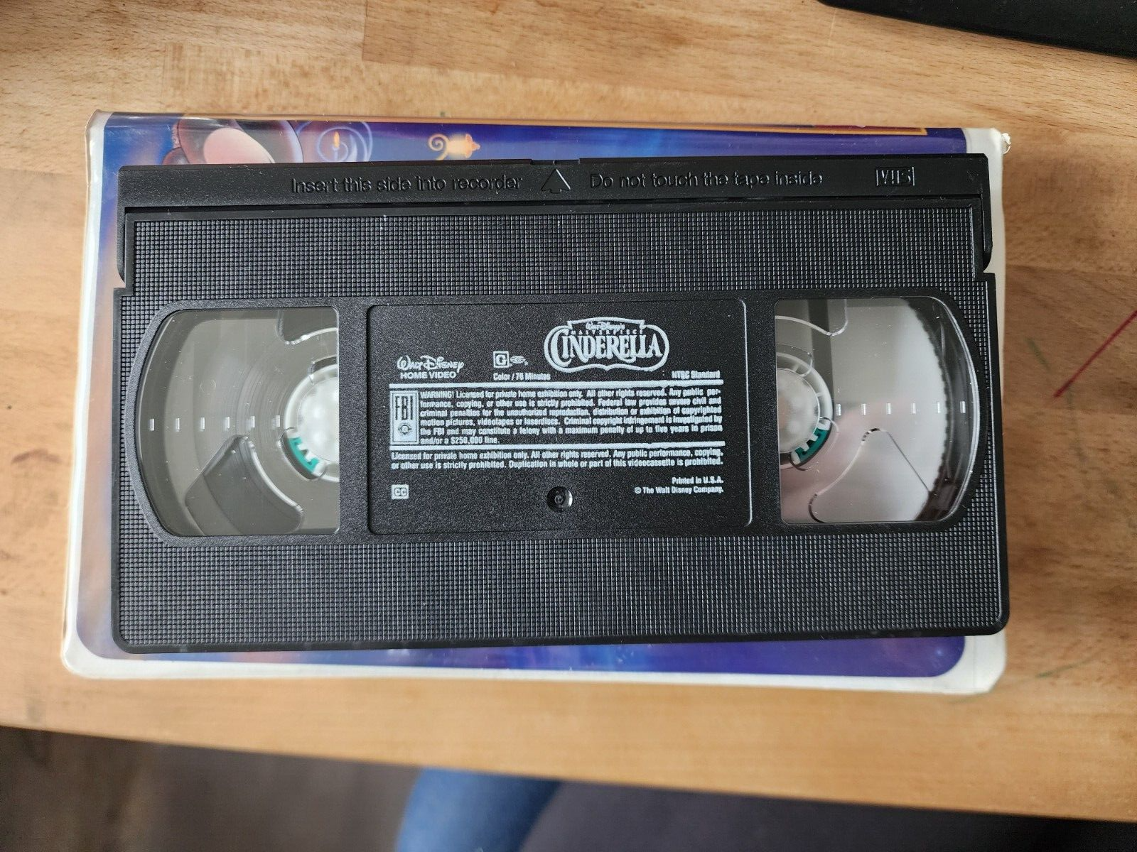 Walt Disney’s Cinderella VHS Tape Limited Edition Case