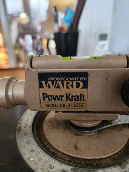 Vtg Montgomery Ward Model 84-6474 Transit Surveyor's Level w/ Case