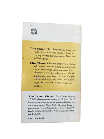 The Iceman Cometh by Eugene O'Neill, 1957 Vintage Paperback, Nobel Prize