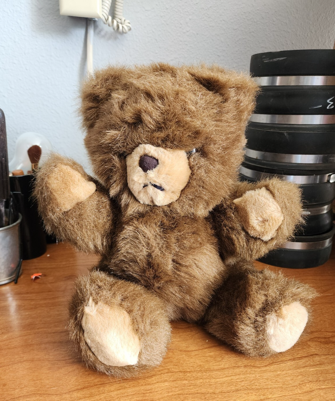 Vintage 1985 COMMONWEALTH Plush Brown Teddy Bear