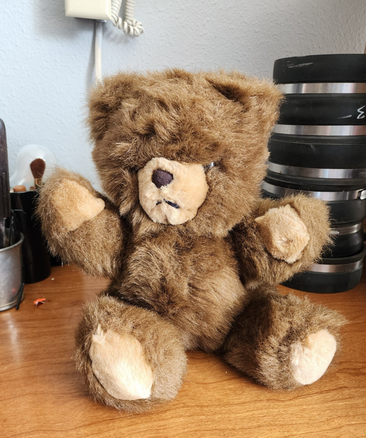 Vintage 1985 COMMONWEALTH Plush Brown Teddy Bear