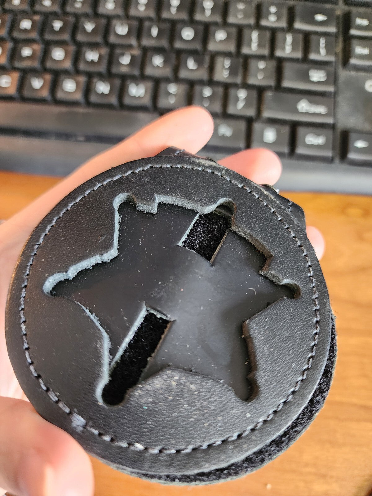 Auxiliary Police-Style Star Cut-Out Belt Clip