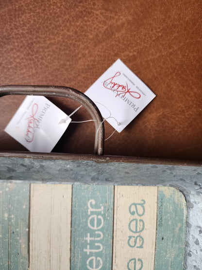 Set of 2 Down By The Sea Beach Themed Tray NWT