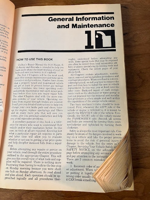 CHILTON'S - Chevrolet s-10 Blazer GMC S-15 Jimmy Oldsmobile Bravada 1982-91