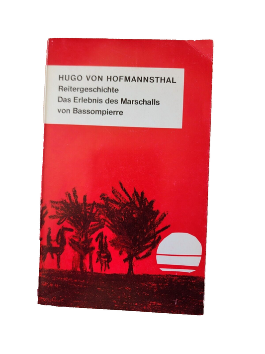 REITERGESCHICHTE UND ANDERE ERZAHLUNGEN By Hugo Von Hofmannsthal