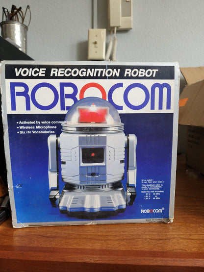 Vtg 1984 Battery Operated Robocom w/Voice Recognition