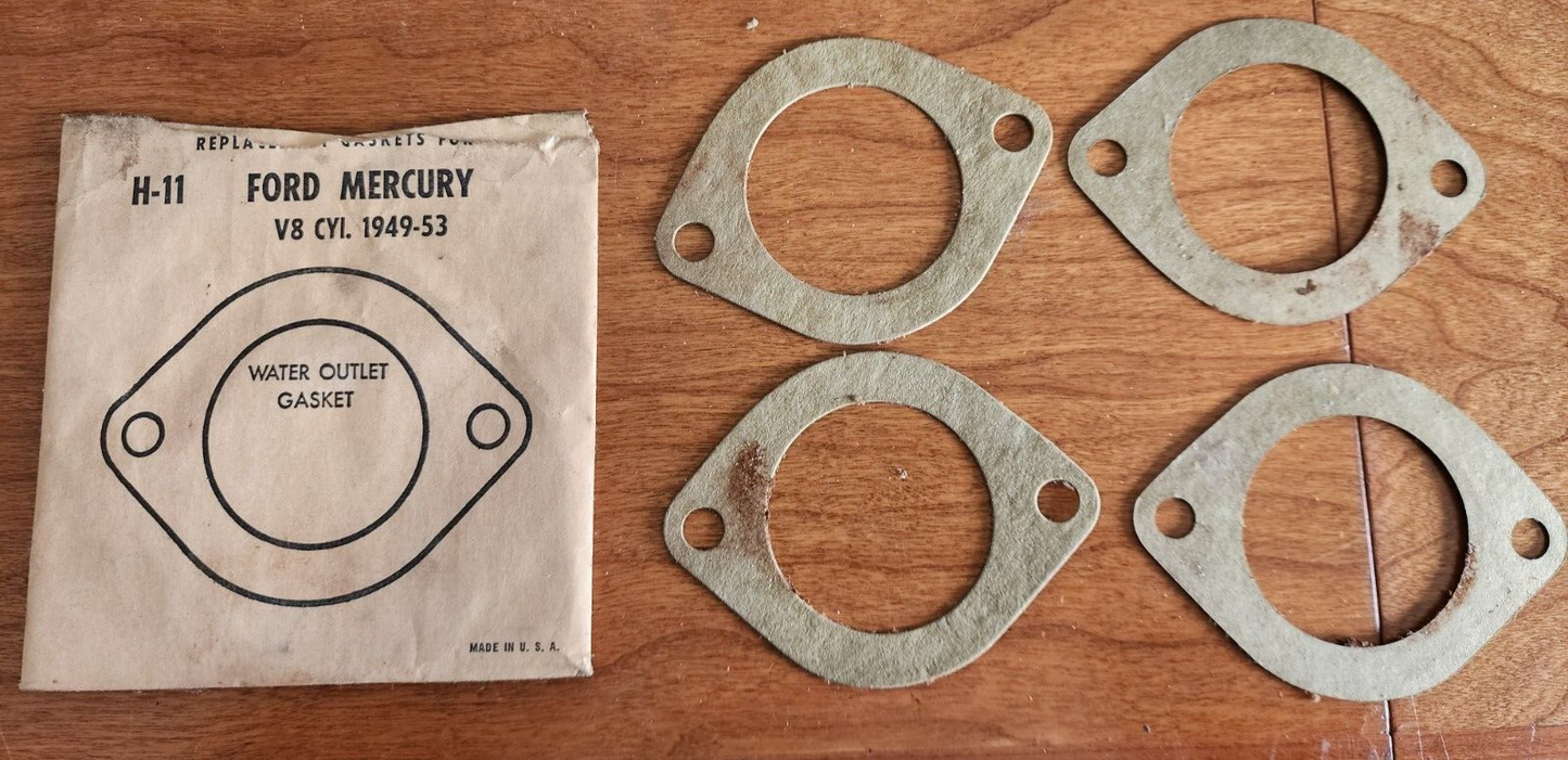 1949-53 Ford Mercury V8 WATER PUMP GASKET H-11 (lot of 4)