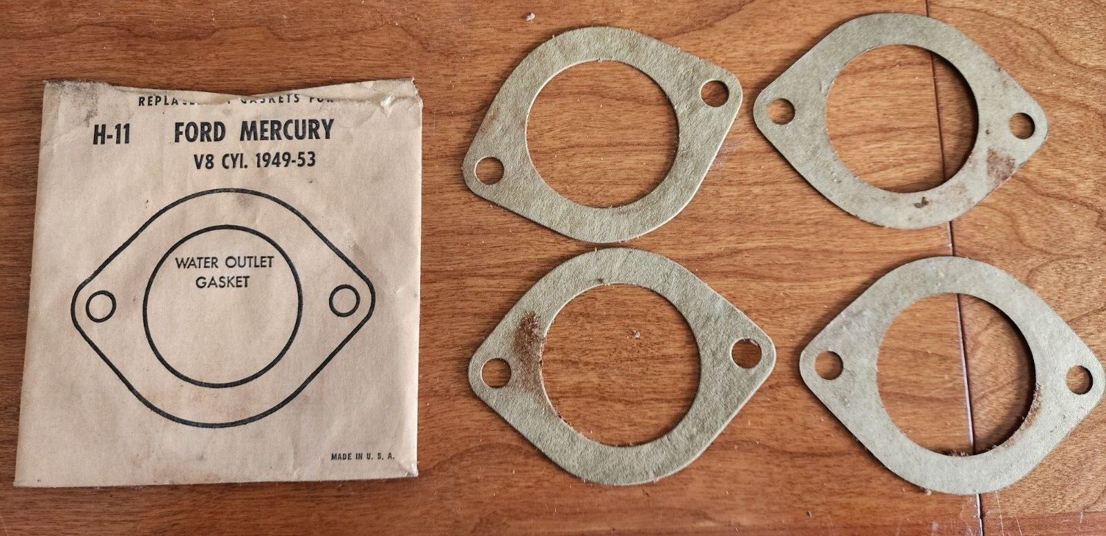 1949-53 Ford Mercury V8 WATER PUMP GASKET H-11 (lot of 4)